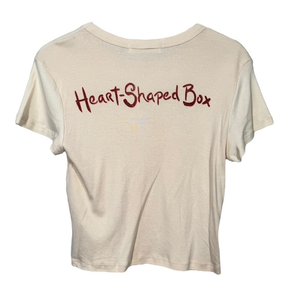 Daydreamer for Free People Nirvana Heart Shaped Box Shrunken Tee Medium New NWT - Picture 4 of 6